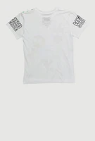 Boys Weird Science Graphic Crew Neck Tee, White, Size S