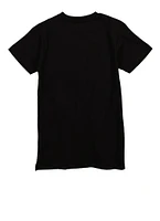 Boys Champs Chenille Patch Graphic Tee, Black, Size 8