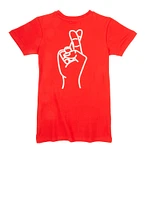 Boys Trust Me Crew Neck Graphic Tee, Red, Size 18-20