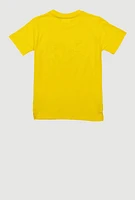 Boys Game Embroidered Graphic Tee, Yellow, Size 18-20