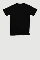 Boys Embroidered Graffiti Bear Graphic Tee, Black, Size 10-12