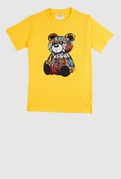 Boys Graffiti Bear Graphic Tee, Yellow, Size 10-12