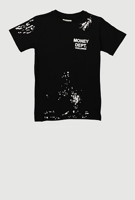 Boys Money Dept Worldwide Graphic Tee, Black, Size 18-20