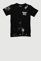 Boys Money Dept Worldwide Graphic Tee, Black, Size 8