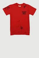 Boys Paint Splatter Money Dept. Worldwide Tee, Red, Size 10-12
