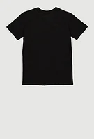 Boys Lavish Chenille Graphic Tee, Black, Size 10-12