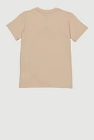 Boys Lavish Chenille Patch Graphic Tee, Beige, Size 18