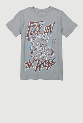 Boys Flex On The Haters Graphic Tee, Grey, Size 8