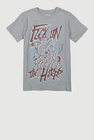 Boys Flex On The Haters Graphic Tee, Grey, Size 8