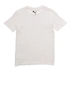Boys Puma Logo Crew Neck Tee, White, Size 14-16