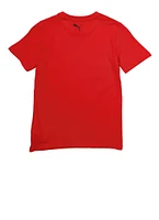 Boys Puma Crew Neck Graphic T Shirt, Red, Size 10-12