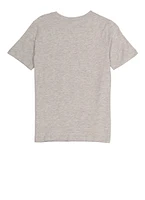 Boys Puma Overlap Logo Graphic Tee, Grey, Size L