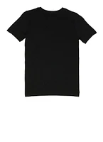 Boys Puma Short Sleeve Crew Neck Tee, Black, Size M
