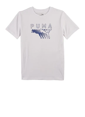 Boys Puma Lab Pack Graphic Tee, White, Size 14-16