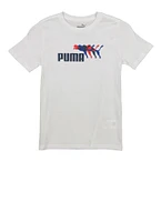 Boys Puma Logo Graphic Tee, White,