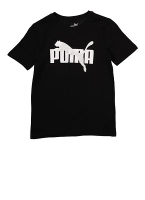 Boys Puma Foil Screen Graphic Tee, Black, Size 8