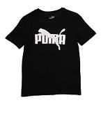 Boys Puma Foil Screen Graphic Tee, Black, Size 8