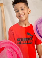 Boys Puma Logo Graphic T Shirt, Red, Size 10-12
