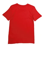 Boys Puma Logo Graphic T Shirt, Red, Size 10-12