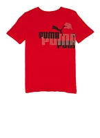 Boys Puma Crew Neck Top, Red, Size S