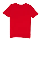 Boys Puma Crew Neck Top, Red, Size S