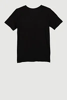 Boys Puma Logo Graphic Print Tee, Black,
