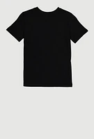Boys Puma Graphic Print Tee, Black, Size M