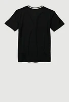 Boys Puma Sports Club T Shirt, Black,