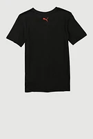 Boys Puma Logo Graphic Tee with Socks, Black,