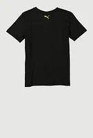 Boys Puma Crew Neck T Shirt and Socks, Black, Size 14-16