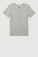 Boys Puma Marled Graphic Tee with Socks, Grey, Size 14-16