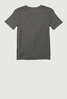 Boys Puma Marled Tee, Grey, Size M