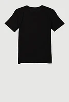 Boys Puma Crew Neck T Shirt, Black, Size 18-20