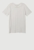 Boys Puma Crew Neck Tee, White, Size 8