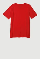 Boys Puma Crew Neck Graphic Tee, Red, Size L