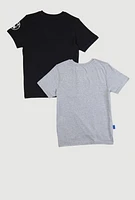 Boys NBA Basketball Graphic Tees 2 Pack, Multi, Size 10-12