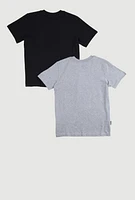 Boys NBA Logo Graphic Tees 2 Pack, Multi,