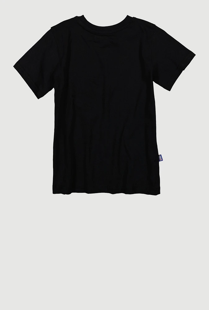 Boys NBA Graphic Tee and Socks, Black, Size 8