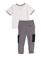 Little Boys Superior Basketball Legend Graphic Tee and Joggers, 4