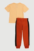 Little Boys King Graphic Tee and Joggers, Multi, Size 4