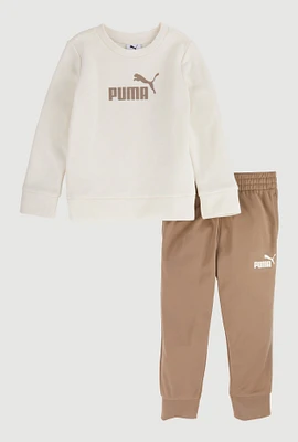 Little Boys Puma Graphic Sweatshirt and Joggers, Multi,