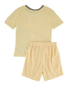 Little Boys Paw Patrol Graphic Tee and Shorts Set, Beige, Size 4-5