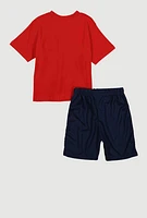 Little Boys Paw Patrol Graphic Tee and Jersey Mesh Shorts, Multi, Size 5