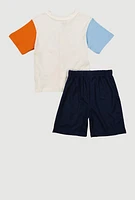 Little Boys Bluey and Bingo Graphic Tee and Mesh Shorts, Multi, Size 4