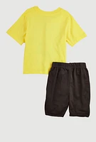 Little Boys The Amazing Spider-Man Graphic Tee and Mesh Shorts, Multi, Size 6