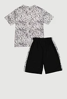 Little Boys Living Legend Bear Tee and Shorts, Multi,