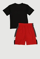 Little Boys 23 Legend Tee and Shorts, Black, Size 7