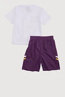 Little Boys Basketball Legend Graphic Tee and Shorts, Multi, Size 4