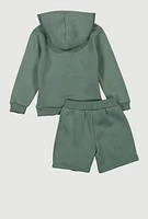 Little Boys Exclusive Skills Hoodie and Sweatshorts, Green, Size 4