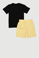 Little Boys Official Boss Graphic Tee and Shorts, Multi, Size 4